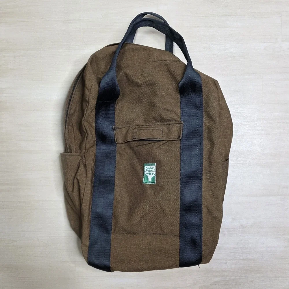 Vintage Outdoor Products Brown Backpack Black Straps Made in USA Hiking Day Pack
